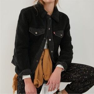 Levi's Women's Black Sherpa Trucker Jacket
